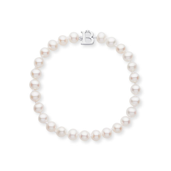 Birks Pearls 6-6.5 mm Silver Cultured Freshwater Pearl Bracelet image number 0